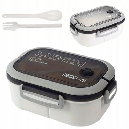 LUNCHBOX LUNCH BOX ŚNIADANIÓWKA POJEMNIK PUDEŁKO BOX Z PRZEGRÓDKAMI 1200ML na Arena.pl