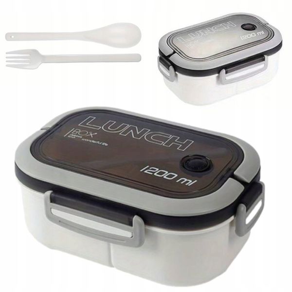 LUNCHBOX LUNCH BOX ŚNIADANIÓWKA POJEMNIK PUDEŁKO BOX Z PRZEGRÓDKAMI 1200ML zdjęcie 4