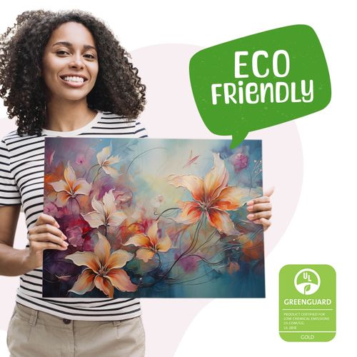 Obraz Na Płótnie Malowane Dzikie Kwiaty Abstrakcja Do Sypialni 90cm x 60cm na Arena.pl