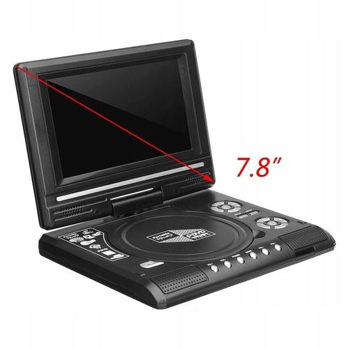 PRZENOŚNY ODTWARZACZ DVD TELEWIZOR 7,8" DOMOWY SAMOCHODOWY ODTWARZACZ DVD na Arena.pl