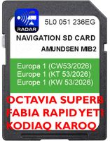 MAPA SD GPS SKODA AMUNDSEN MIB2 2026 V22 SUPERB OCTAVIA RAPID FABIA