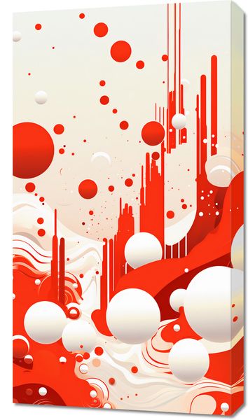 Obraz 50x90cm Krwiście Czerwone Wibracje zdjęcie 1