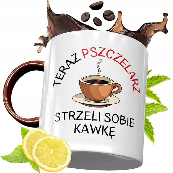 Kubek Bordowy Dla Pszczelarza Na Urodziny Prezent Z Nadrukiem Ze Zdjęciem zdjęcie 1