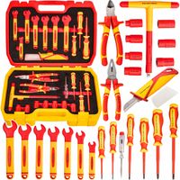 Zestaw narzędzi izolowanych 1000V 25el FT2522 klucze nasadki elektryka