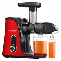 WYCISKARKA WOLNOOBROTOWA POZIOMA AMZCHEF GM3001-RD CICHA 60DB 2 TRYBY