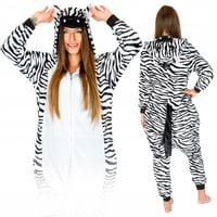 ZEBRA KOSTIUM ONESIE KIGURUMI CIEPŁA PIŻAMA ZAPINANA KOMBINEZON DRES M