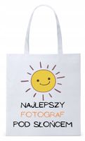 Dla Fotografa Fotografki Torba Eco Biała Shopper Z Nadrukiem Ze Zdjęciem