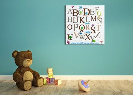 Alfabet II - obraz na płótnie 60x60 cm zdjęcie 3