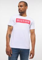 MUSTANG Style Alex C LOGO Tee MĘSKI T-SHIRT KOSZULKA LOGO NADRUK General White 1013223 2045 3XL