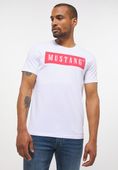 MUSTANG Style Alex C LOGO Tee MĘSKI T-SHIRT KOSZULKA LOGO NADRUK General White 1013223 2045 3XL