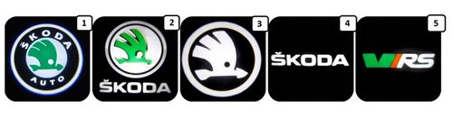 2x LED LOGO PROJEKTOR SKODA SUPERB II III ROOMSTE FABIA II YETI na Arena.pl