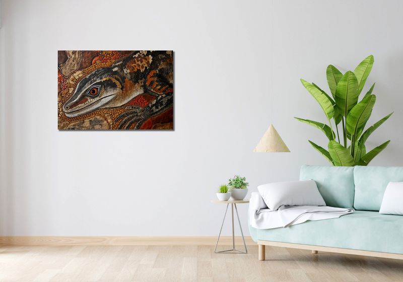 Obraz 90x60cm Oko Jaszczurki zdjęcie 2