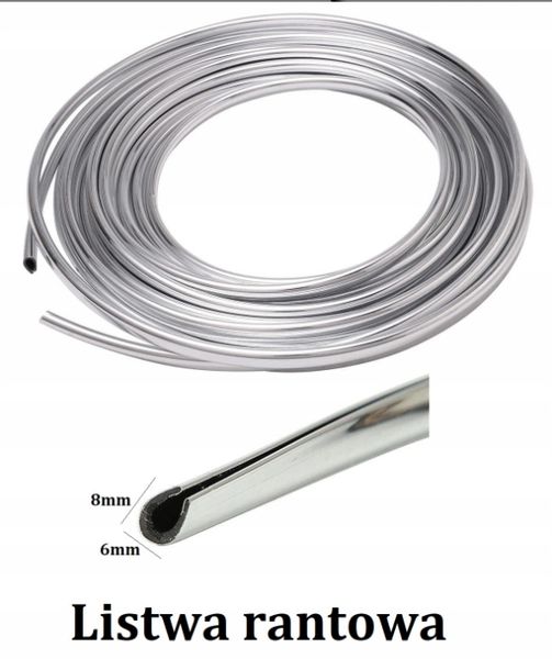 LISTWA CHROM RANTOWA RANTÓWKA 6x8mm POŁYSK 7,5M zdjęcie 10