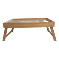 Taca Bambusowa na Nóżkach Stolik 51x20x33