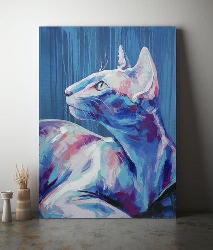 Obraz na płótnie portret kot obraz 70x100 cm na Arena.pl