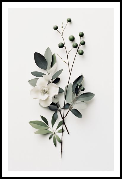 Plakat 53x81cm Papierowy Kwiat zdjęcie 3