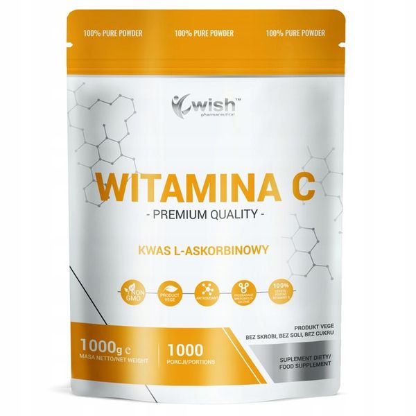 WITAMINA C W PROSZKU 100% KWAS L-ASKORBINOWY 1Kg zdjęcie 1