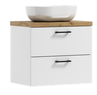 Szafka łazienkowa wisząca LUNA 80 biały z umywalką Blanco (W3)