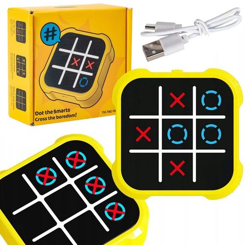 GRA KÓŁKO I KRZYŻYK ELEKTRONICZNA 4W1 ŁADOWANIE USB NA PREZENT DLA DZIECI na Arena.pl