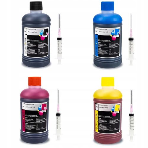 4x 250 ml BKCYM TUSZ do DRUKARKI EPSON ECOTANK TUSZ W BUTLI na Arena.pl