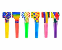 Gwizdki rozwijane trąbki kolorowe 6szt.