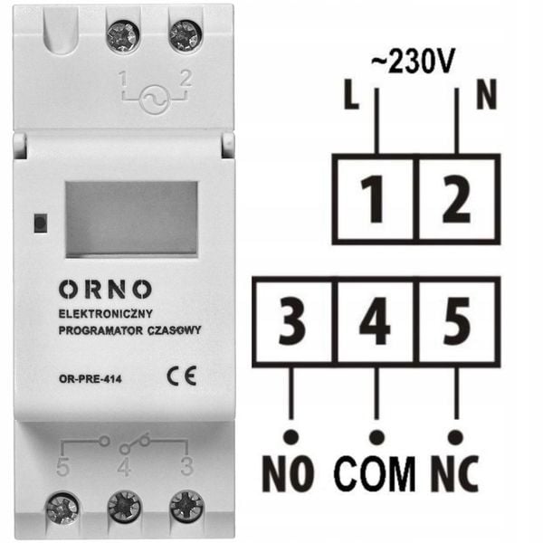 PROGRAMATOR CZASOWY NA SZYNĘ DIN CYFROWY TYGODNIOWY TIMER zdjęcie 6