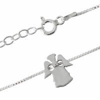 SREBRNA BRANSOLETKA CELEBRYTKA ANIOŁEK PRÓBA SREBRA 925 GRAWER GRATIS