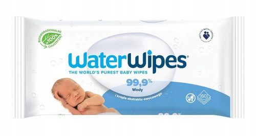 WaterWipes Chusteczki nawilżane BIO 12x60szt 99,9% wody delikatne na Arena.pl