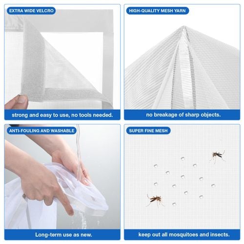 Moskitiera Magnetyczna na Drzwi Balkonowe 85x205 Biała Bez Pasków na Arena.pl