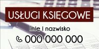 BANER REKLAMOWY projekt 200x100 cm USŁUGI KSIĘGOWE