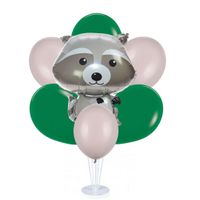 Zestaw balonów na stojaku szop leśne zwierzątka