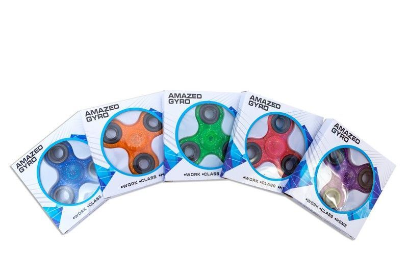 Fidget spinner brokatowy 7,5 cm różne kolory zdjęcie 2