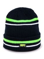 Czapka zimowa dziecięca z naszywką w paski  50-52 YOCLUB