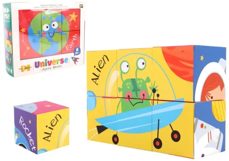 Klocki puzzle dla dzieci 6el MIX zdjęcie 1