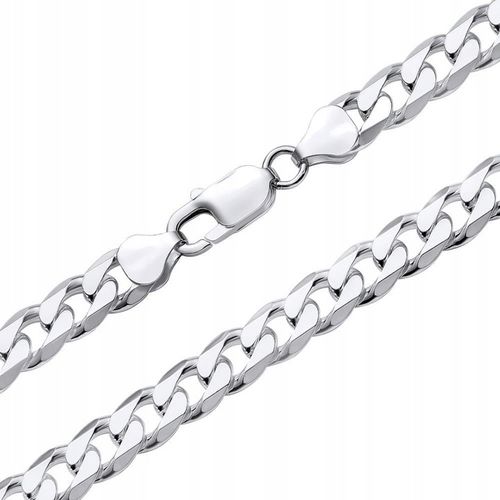 GRUBY ŁAŃCUCH Srebrny Męski Łańcuszek SREBRO pr.925 8mm/50cm Pancerka na Arena.pl
