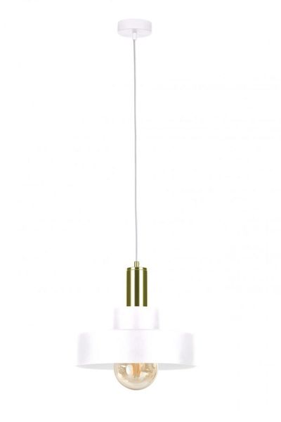 Lampa wisząca 1xE27 GIZA WHITE/GOLD zdjęcie 1