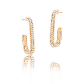 kolczyki - sztyfty, prostokąty całe w cyrkoniach