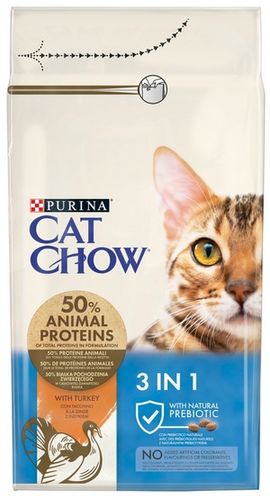 Karma dla kotów z indykiem, prebiotykiem i witaminami Purina Cat Chow 1,5kg na Arena.pl