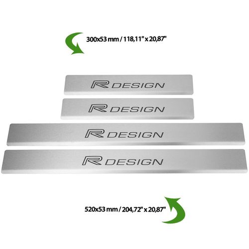 Listwa progowa VOLVO S90 MK2 R DESIGN Stal nierdzewna 304 mat 4szt na Arena.pl