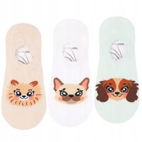 Urocze Skarpetki Damskie Stopki Niskie Skarpety Balerinki MORAJ 3-PAR 35-38