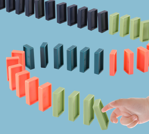 Klocki Domino Interaktywna Lokomotywa Układanie Klocków Budowanie Kaktus na Arena.pl