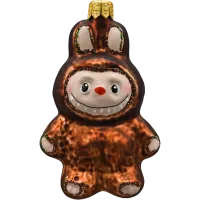 Bombka choinkowa szklana: Labubu: brązowe