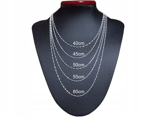 ŁAŃCUSZEK SREBRNY 925 SINGAPUR 025 DŁUGOŚĆ 40cm na Arena.pl