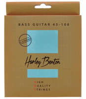 Struny do gitary Basowej Harley Benton 4 struny HQS Bass 45-100 Flatwound