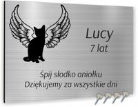 TABLICZKA NAGROBNA pamiątkowa dla psa kota NAGROBKOWA ALUMINIOWA 30x20