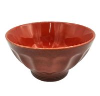 Miseczka miska ceramiczna 400 ml czerwona ręcznie malowana