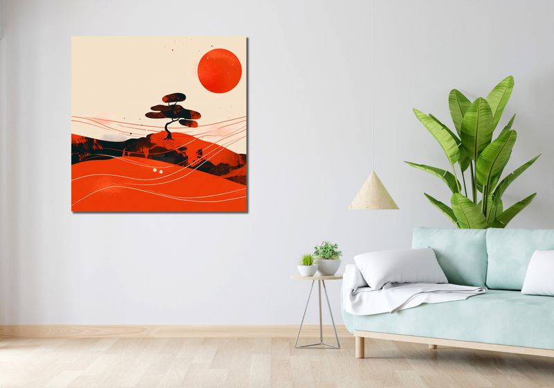 Obraz 100x100cm Czerwone Pustynne Pejzaże zdjęcie 2
