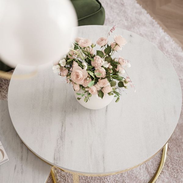 Stolik Ława 2 w 1 CYRYL złoty chrom MARMUR zdjęcie 4