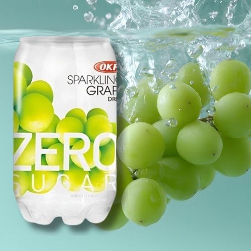 OKF Sparkling Grape Zero Sugar koreański napój winogronowy 350ml na Arena.pl