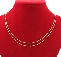 NASZYJNIK ZŁOTY DOUBLE ŻMIJKI KULECZKI STAL 316 L